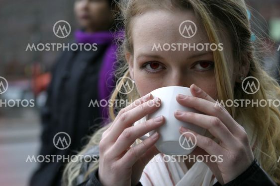 Woman at Espresso Bar