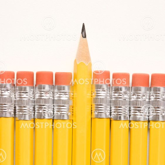Row of pencils.