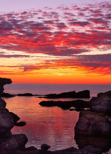 Sunset at the coast of Fårö