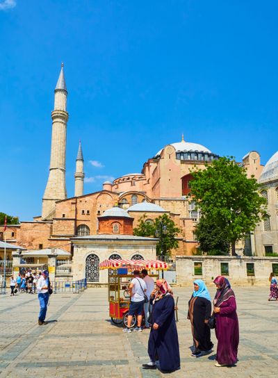 The Hagia Sophia mosque at daylight. Istanbul, Turkey.