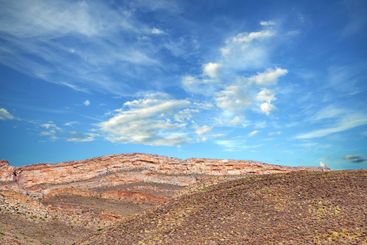 Environment, holiday and rocks in nature, sky and...