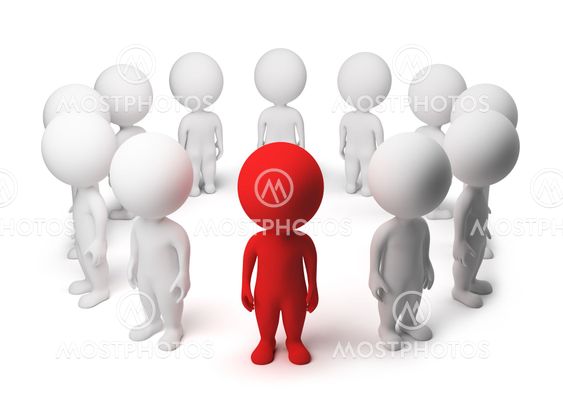 3d small people - allocated from a circle