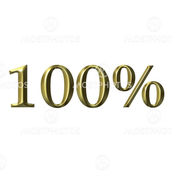 3D Golden 100 Percent