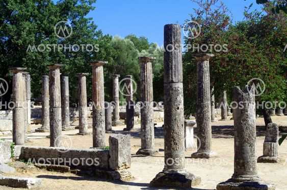 Ruins in ancient Olympia