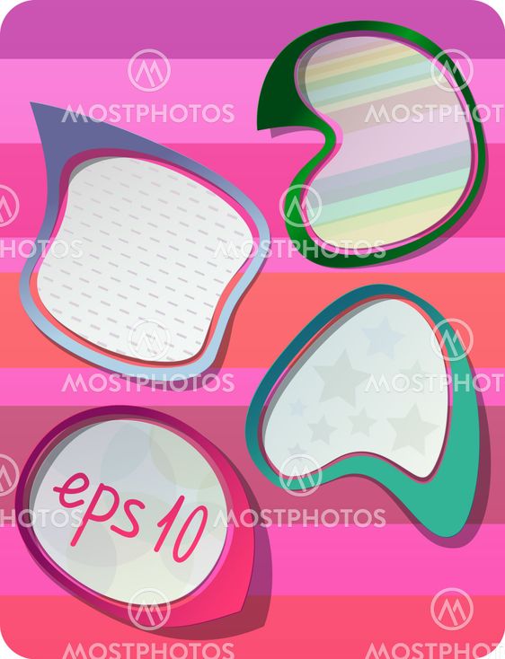 photorealistic vector stickers with shadows