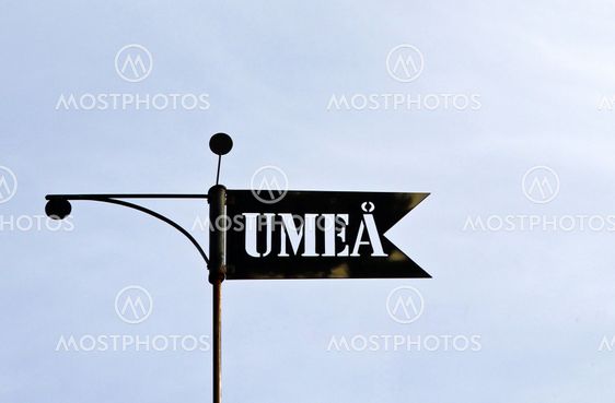 Umeå metallvimpel på hus