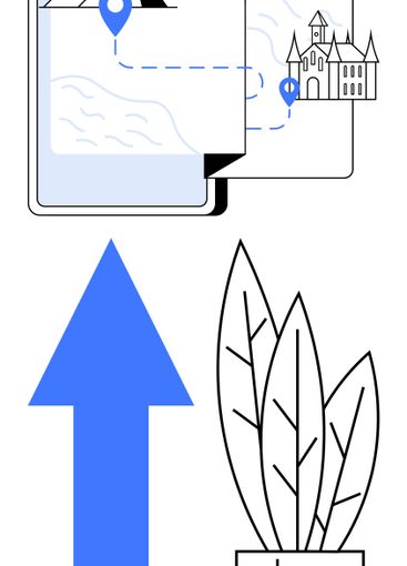 Journey Exploration Concept with Map, Destination Pin,...