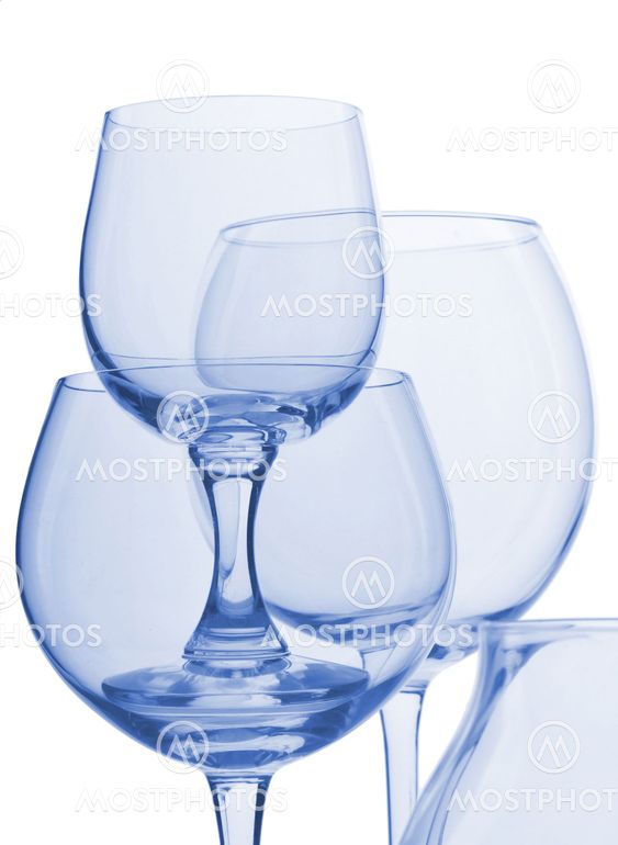 Blue glasses isolated