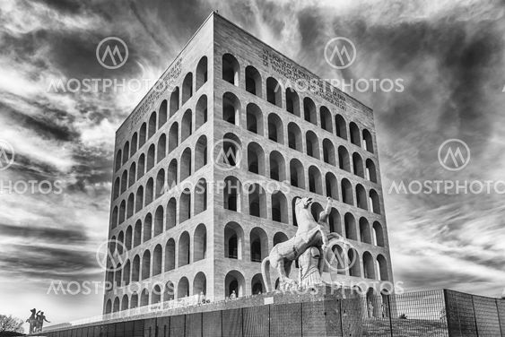 The Palazzo della Civilta Italiana, aka Square Colosseum, Rome, Italy