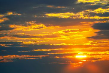Colorful clouds in the sky at sunset.