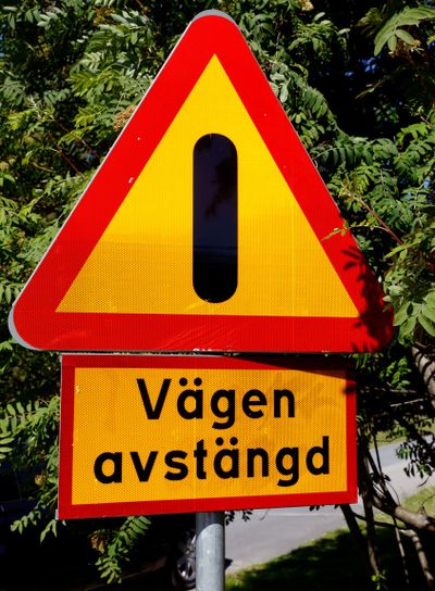Vägen avstäng