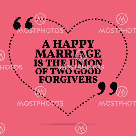 Inspirational love marriage quote. A happy marriage is...