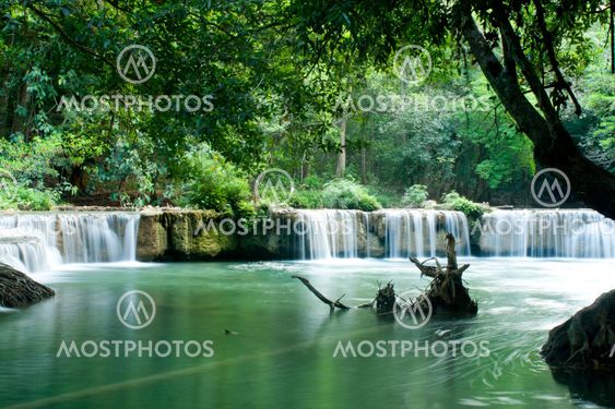 waterfalls in deep forest