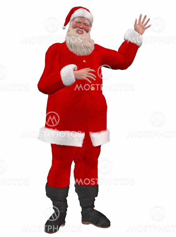 Santa Claus waving
