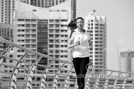 woman jogging at morning