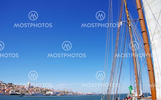 Sailboat near Lisbon, Portugal