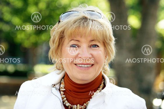 Happy mature woman