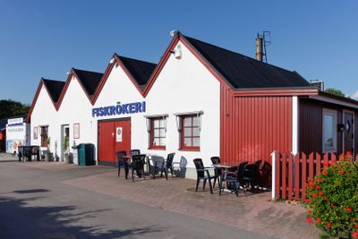 Smygehuk hamn och fiskeläge på Skånes sydkust