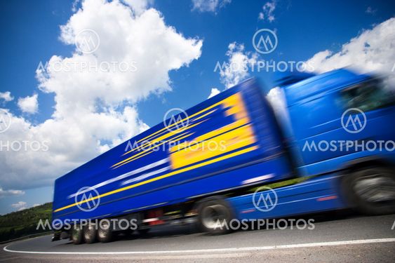 fast moving truck
