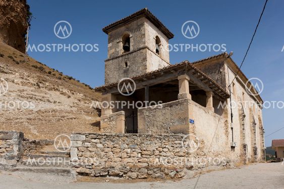 Church, San Pantaleon de Losa, Merindades, Burgos, Castilla y Leon, Spain