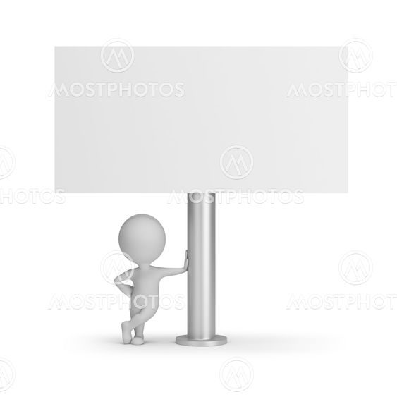 3d small people - billboard