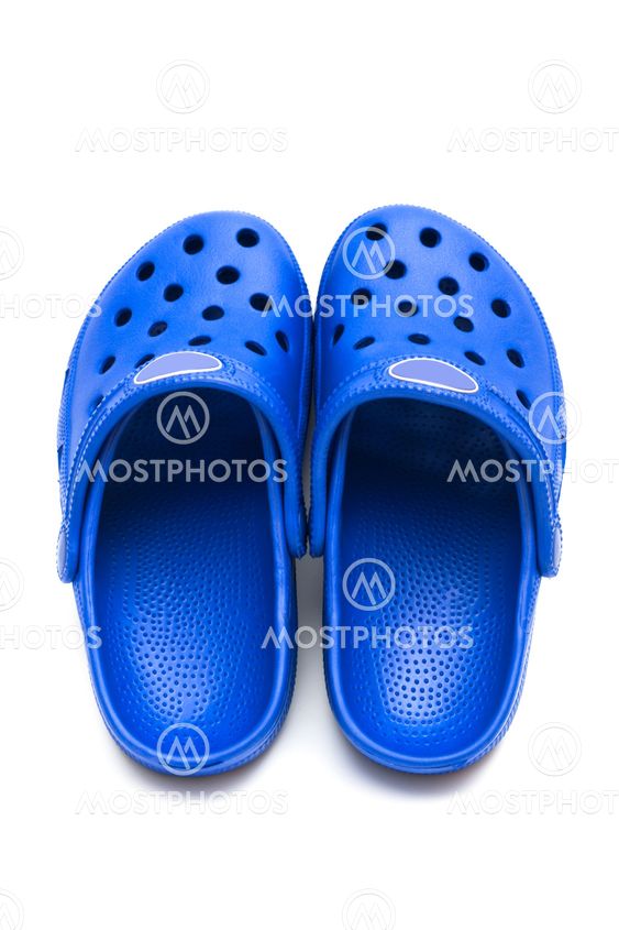 blue rubber shoes