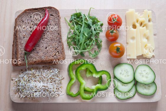 Raw food ingredinent on wooden cutting board