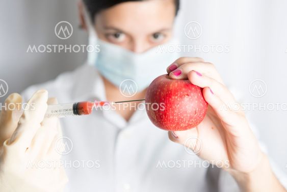 Beautiful women holding syringe