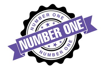 Number 1 Letter Rubber Stamp Vector Template