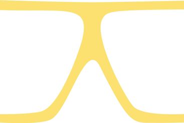 Stylish yellow sunglasses with a thick frame and...