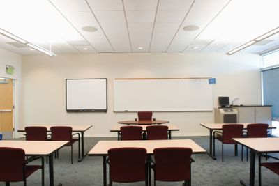 Tables And Chairs In Seminar Room