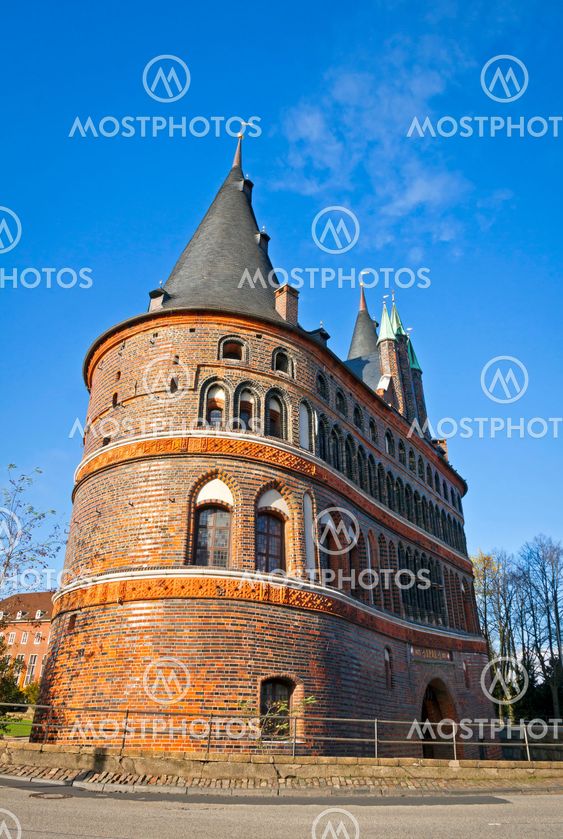 Holsten Gate in Lubeck old town, Germany