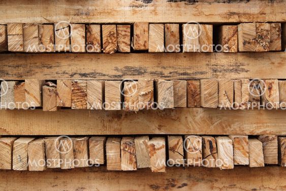 A pile of wood.