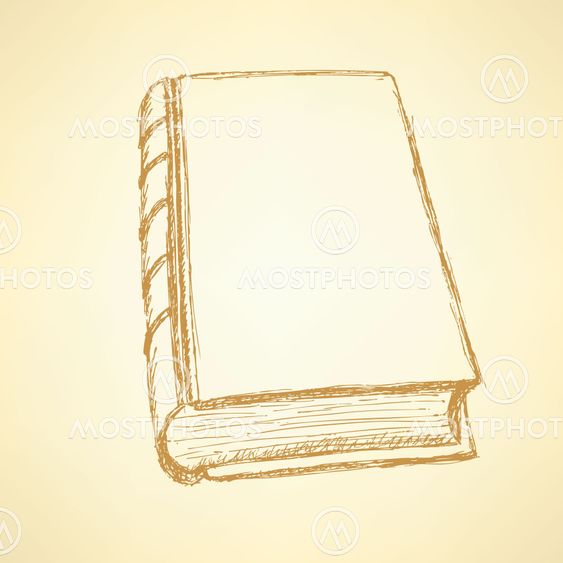 Sketch cute closed book