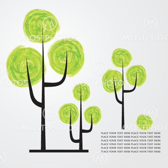 Colorful spring tree