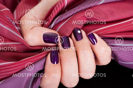 Beautiful purple female nails