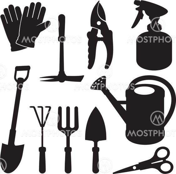 Gardening silhouettes