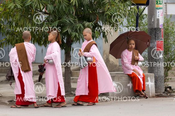 Burmese young nuns