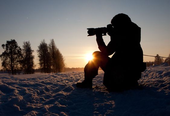 Siluett av fotograf