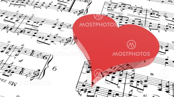 heart on a musical store