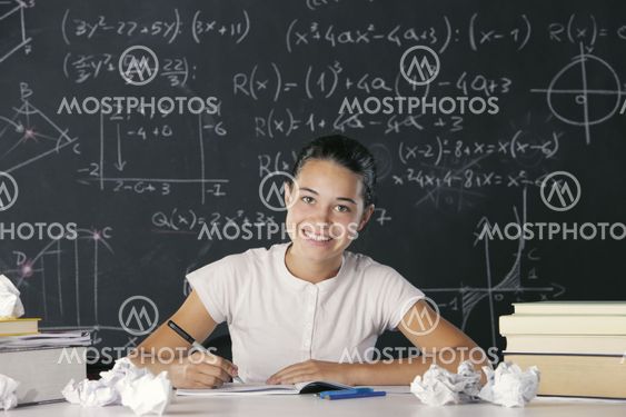Young girl student