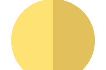 Minimalistic Two-Tone Yellow Circle Symbolizing Balance...