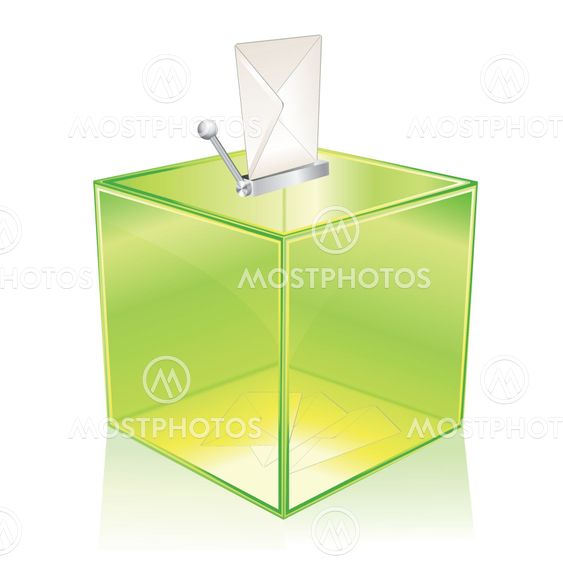 Green ballot box