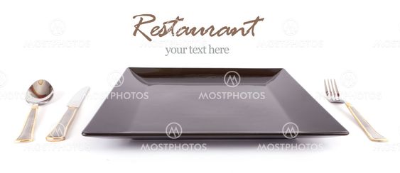 Dish with fork and knife