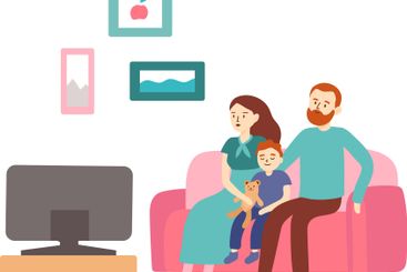 Family of three, consisting of mother, father, and son,...