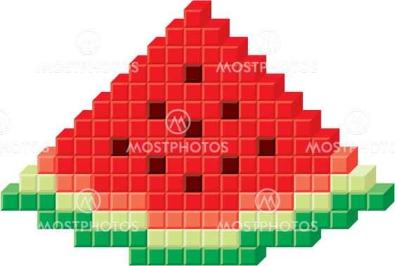 Watermelon pixel art