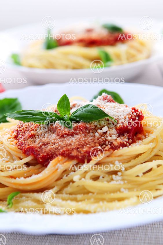 Pasta and tomato sauce