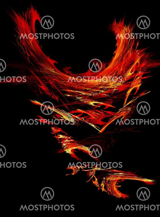 Red abstract whirl