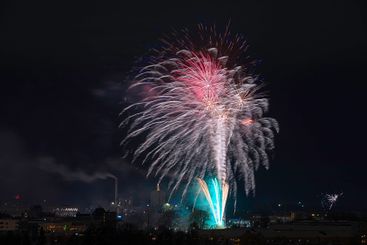 Fyrverkeri över Eskilstuna