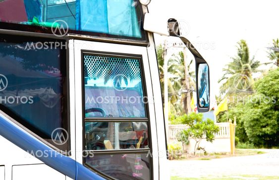 Bus mirror.
